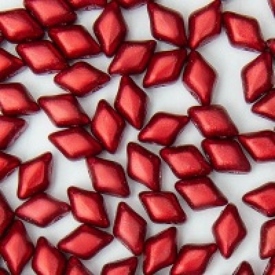 Matubo Mini Gemduo 6 x 4 mm 23980-24209 Metalust Rtěnka Červené korálky – 50 korálků