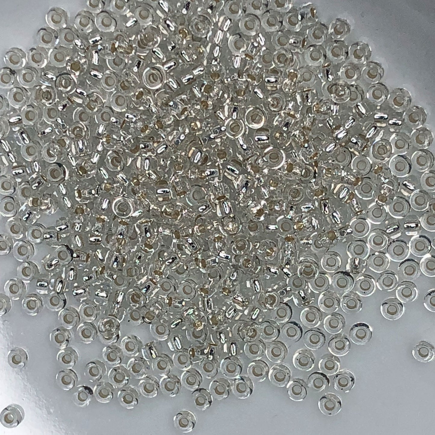 Miyuki 11-1 11/0 Perles de graines de cristal transparentes doublées d'argent - 5 ou 10 g