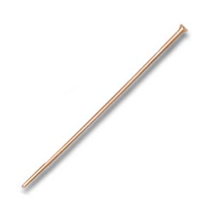 Épingles à tête plaquées cuivre calibre 22 (0,025 po) 2 pouces - 24 épingles à tête