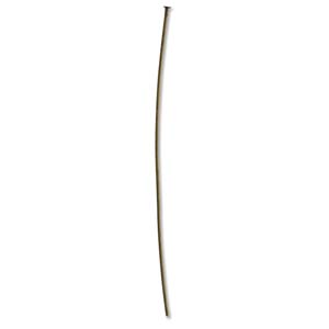 Épingles à tête plaquées en laiton antique, calibre 24 (0,020 po) 2 pouces - 24 épingles à tête
