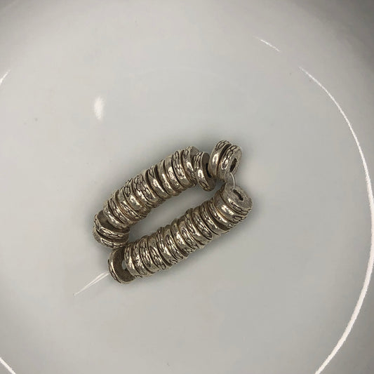 Perles métalliques d'espacement antiques en argent sterling, 7 mm - 31 perles