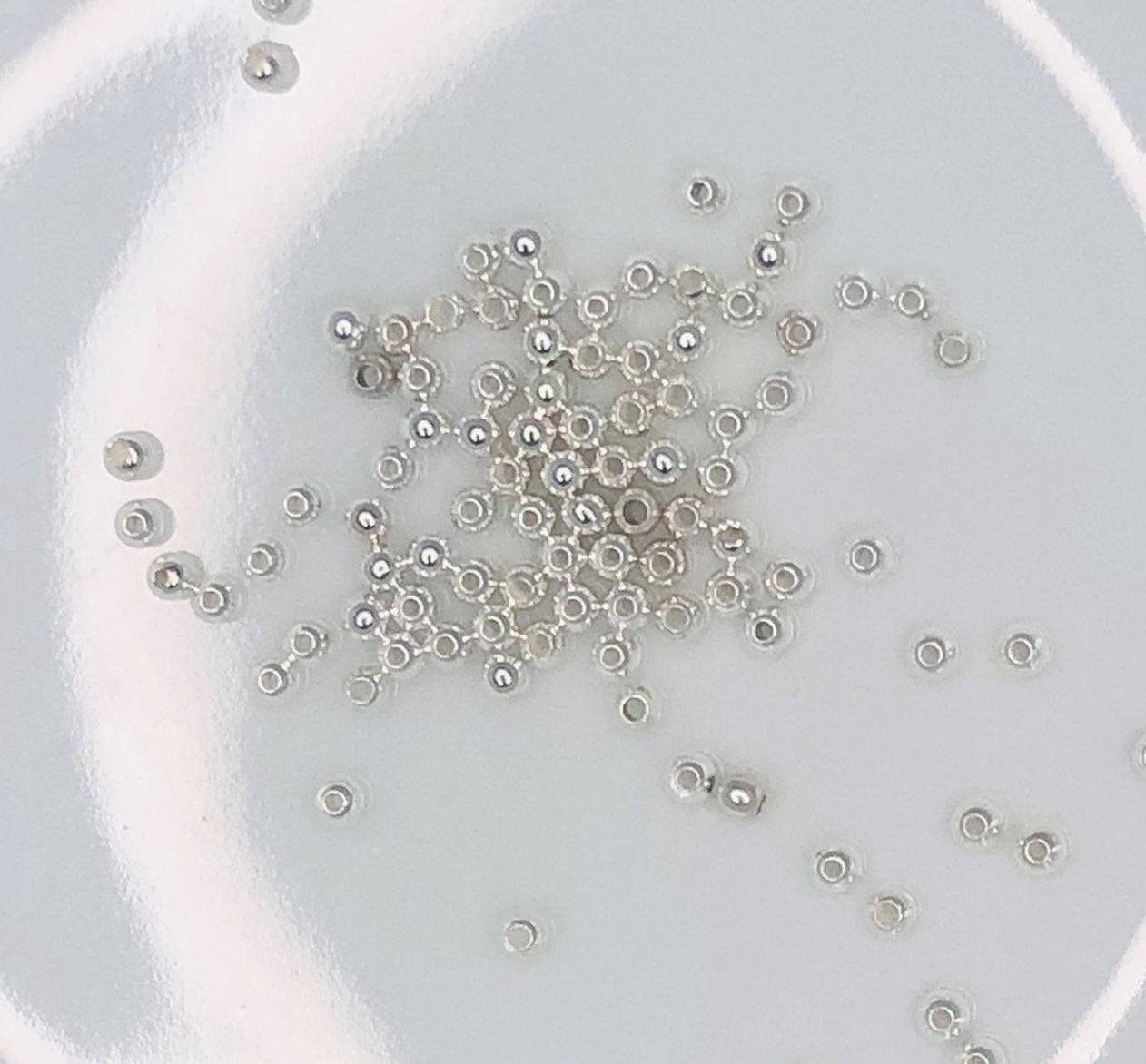 Perles rondes en métal en argent sterling, 2 mm - 100 perles