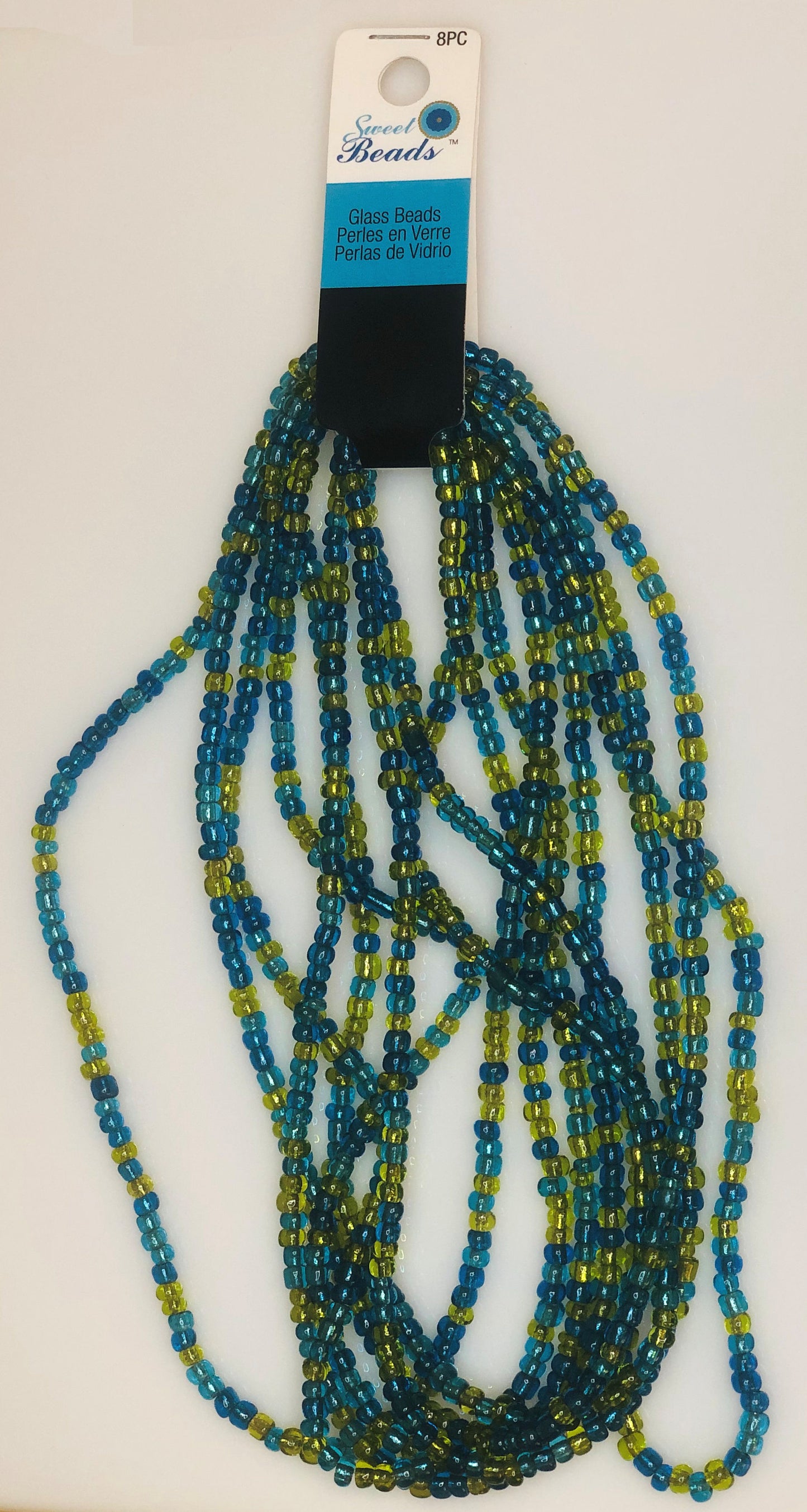 Sweet Beads Perles de rocaille 6/0 Sea Breeze – Huit (8) brins de 38,1 cm