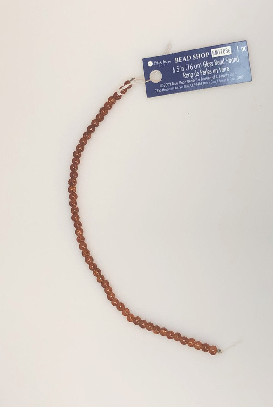 Blue Moon Transparentní topaz hnědé prasklé skleněné kulaté korálky, 3 mm - 50 korálků