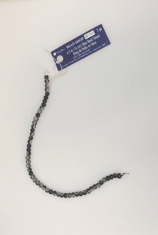 Blue Moon Perles rondes en verre craquelé gris transparent, 4 mm - 50 perles