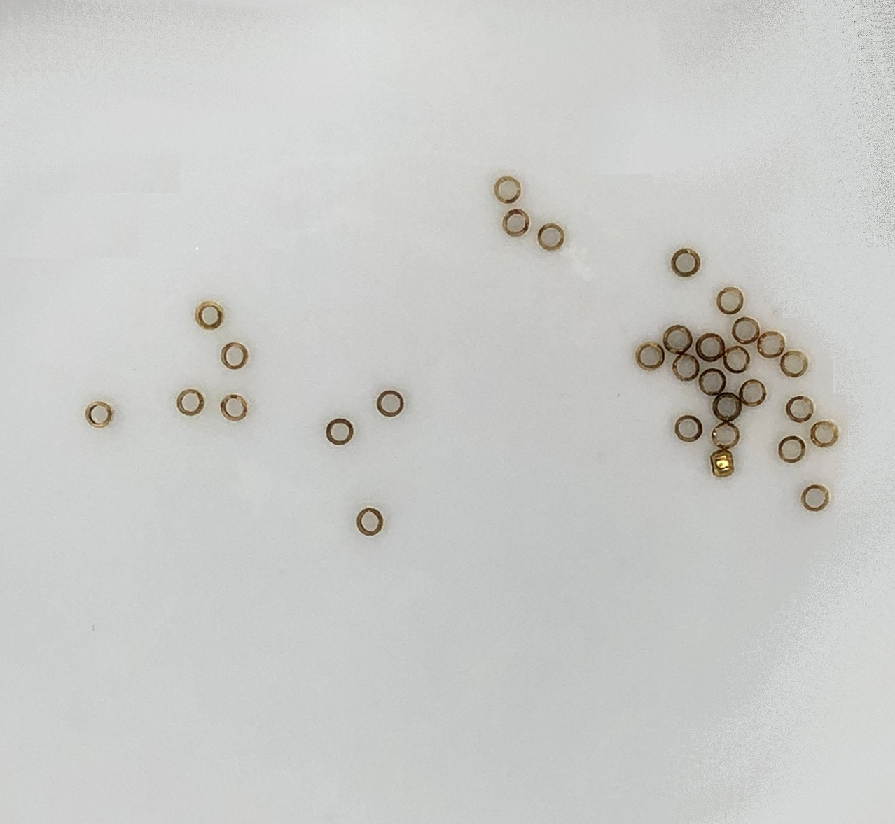 Perles à écraser plaquées or, 2,5 mm - 37 perles