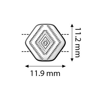 Cymbal™ Perles de connecteur Malliadiko Chevron, 9,5 x 11,2 mm - Plaqué laiton antique, plaqué or 24 carats ou plaqué argent antique - 2 connecteurs