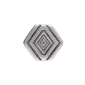 Cymbal™ Perles de connecteur Malliadiko Chevron, 9,5 x 11,2 mm - Plaqué laiton antique, plaqué or 24 carats ou plaqué argent antique - 2 connecteurs