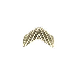 Cymbal™ Avessalos Chevron Bead Substitutes™, 7.3 x 11.2 mm - Antique Brass Plated, 24K Gold Plated, Rose Gold Plated or Antique Silver Plated - 2 Pieces