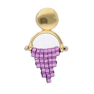 Boucles d'oreilles Cymbal™ Venio II 11/0 Delica (DB), 12,2 x 15,7 mm - Plaqué laiton antique, plaqué or 24 carats ou plaqué argent antique - 1 paire