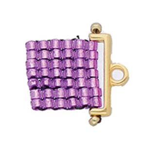 Cymbal™ Topolia II 11/0 Delica (DB) Bead Endings™, 12.1 x 5.9 mm - Antique Brass Plated, 24K Gold Plated or Antique Silver Plated - 2 Beads