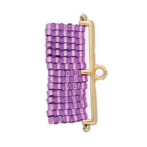 Cymbal™ Topolia III  11/0 Delica (DB) Bead Endings™, 23 x 6 mm - Antique Brass Plated, 24K Gold Plated or Antique Silver Plated - 2 Beads