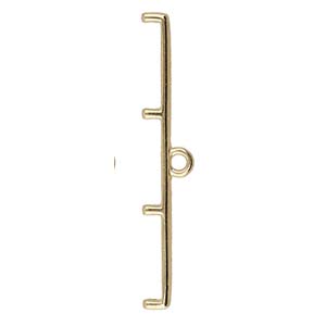 Cymbal™ Topolia IV 11/0 Delica (DB) Bead Endings™, 33,4 x 6 mm - Plaqué laiton antique, plaqué or 24 carats ou plaqué argent antique - 2 perles