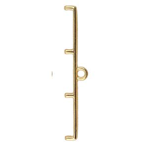 Cymbal™ Topolia IV 11/0 Delica (DB) Bead Endings™, 33,4 x 6 mm - Plaqué laiton antique, plaqué or 24 carats ou plaqué argent antique - 2 perles