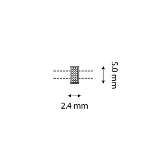 Cymbal™ Marathi Half Tila (HTL) Bead Substitutes™, 2,4 x 5 mm - Plaqué laiton antique, plaqué or 24 carats ou plaqué argent antique - 2 perles