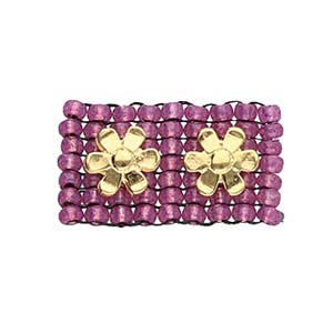 Cymbal™ Gerani 11/0 Bead Substitute™, květina, 6,2 x 5,8 mm – starožitná mosaz, pozlacená 24K zlatem nebo starožitným stříbrem – 2 korálky