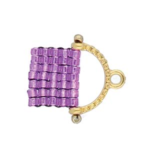 Cymbal™ Skaloti II 11/0 Delica (DB) Bead Endings™, 12,3 x 9,6 mm - Plaqué laiton antique, plaqué or 24 carats ou plaqué argent antique - 2 perles