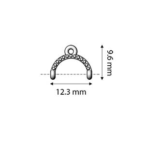 Cymbal™ Skaloti II 11/0 Delica (DB) Bead Endings™, 12,3 x 9,6 mm - Plaqué laiton antique, plaqué or 24 carats ou plaqué argent antique - 2 perles