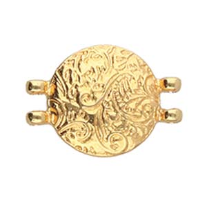 Cymbal™ Pithari II 11/0 Delica (DB) Connector Beads, 11.65 x 16.5 mm - Antique Brass Plated, 24K Gold Plated or Antique Silver Plated - 2 Connectors