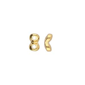 Cymbal™ Kaparia Superduo Side Beads™, 5,4 x 3,3 mm - Plaqué laiton antique, plaqué or 24 carats ou plaqué argent antique - 2 perles