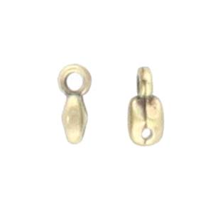 Cymbal™ Vourkoti Superduo Bead Endings™, 3,3 X 8 mm - Plaqué laiton antique, plaqué or 24 carats ou plaqué argent antique - 1 paire