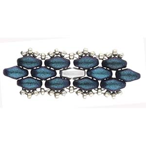 Cymbal™ Vitali Superduo Bead Substitutes™, 5,5 x 2,7 mm - Plaqué laiton antique, plaqué or 24 carats ou plaqué argent antique - 2 perles