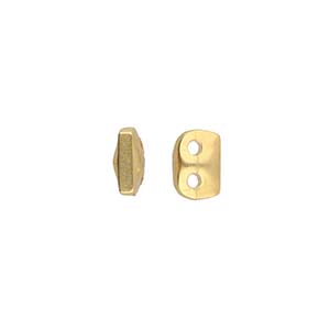 Cymbal™ Vitali Superduo Bead Substitutes™, 5,5 x 2,7 mm - Plaqué laiton antique, plaqué or 24 carats ou plaqué argent antique - 2 perles