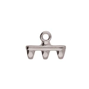 Cymbal™ Rozos III Superduo Bead Endings™, 11,6 x 8,1 mm - Plaqué laiton antique, plaqué or 24 carats ou plaqué argent antique - 1 paire