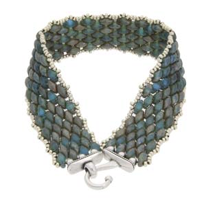 Fermoir à crochet et à œil Cymbal™ Mesaria III Superduo, 12 x 10,2 mm et 12 x 18 mm, - Plaqué laiton antique, plaqué or 24 carats ou plaqué argent antique - Les crochets et les yeux sont vendus séparément