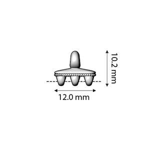 Fermoir à crochet et à œil Cymbal™ Mesaria III Superduo, 12 x 10,2 mm et 12 x 18 mm, - Plaqué laiton antique, plaqué or 24 carats ou plaqué argent antique - Les crochets et les yeux sont vendus séparément
