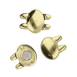 Cymbal™ Kypri II Superduo Magnetic Clasp, 13.4 x 10.4 mm - Antique Brass Plated, 24K Gold Plated or Antique Silver Plated - 1 Clasp