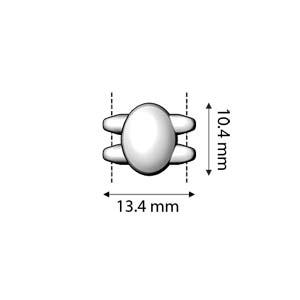 Fermoir magnétique Cymbal™ Kypri II Superduo, 13,4 x 10,4 mm - Plaqué laiton antique, plaqué or 24 carats ou plaqué argent antique - 1 fermoir