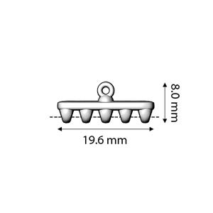 Cymbal™ Rozos V Superduo Bead Endings™, 19,6 x 8 mm - Plaqué laiton antique, plaqué or 24 carats ou plaqué argent antique - 1 paire