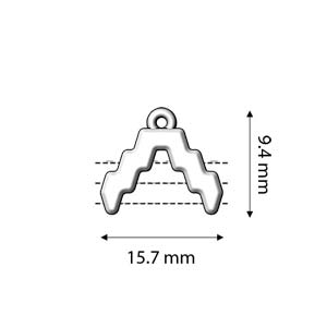 Cymbal™ Menites Superduo Bead Endings™, 15,7 x 9,4 mm - Plaqué laiton antique, plaqué or 24 carats ou plaqué argent antique - 1 paire