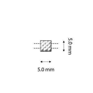 Cymbal™ Parasporos Tila Bead Substitutes™, 5 mm x 5 mm - Plaqué laiton antique, plaqué or 24 carats ou plaqué argent antique - 2 perles