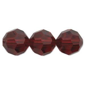 Swarovski Crystal 5000 Perles rondes à facettes rouge grenat de 5 mm - 24 perles