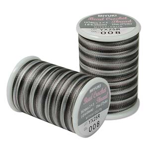 Fil de polyester pour crochet de perles Miyuki - Apparition #008, 167dtex (0,45 mm) - 27 yards - 1 bobine