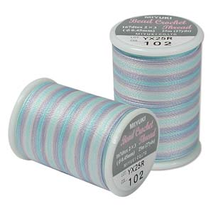 Fil de polyester pour crochet de perles Miyuki - Sérénité #102, 167dtex (0,45 mm) - 27 yards - 1 bobine