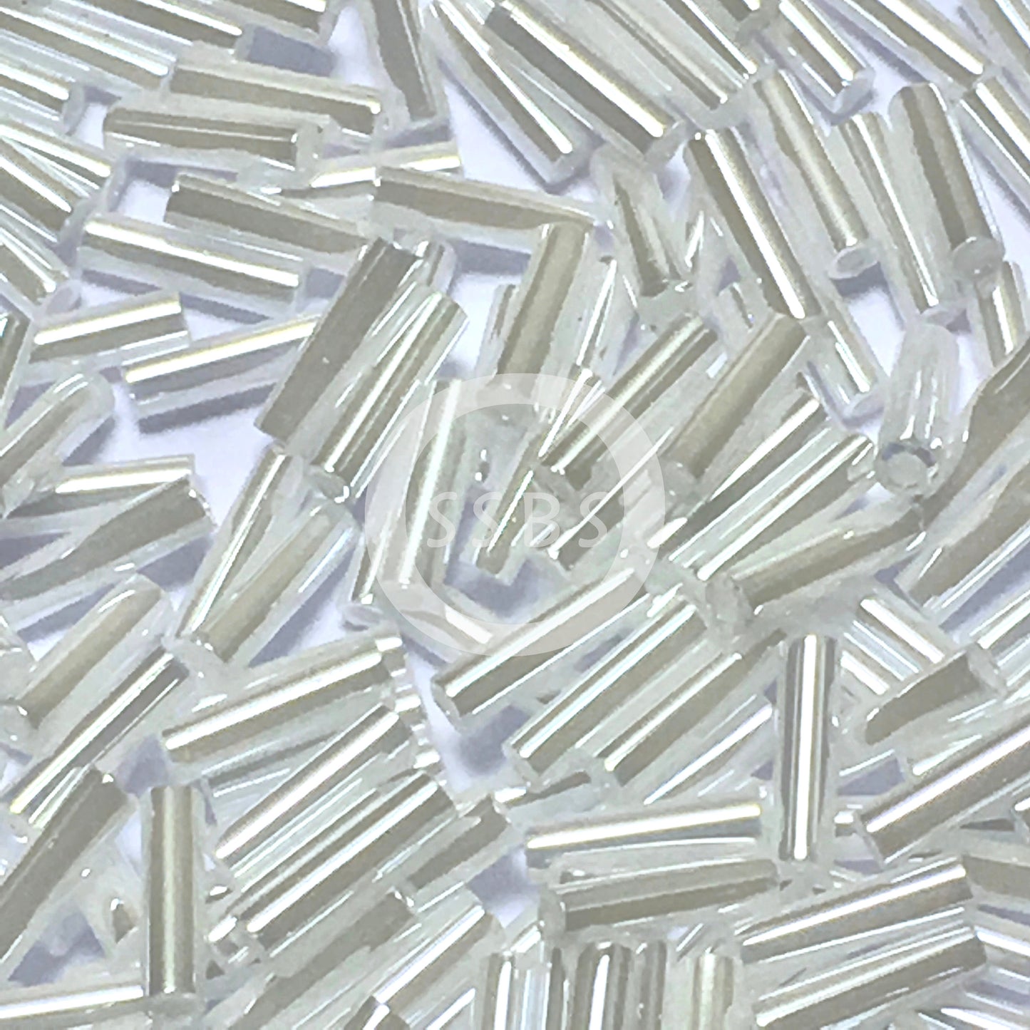 Miyuki BGL2-528 #2 White Pearl Ceylon Bugle Beads, 6 mm - 5 nebo 10 g