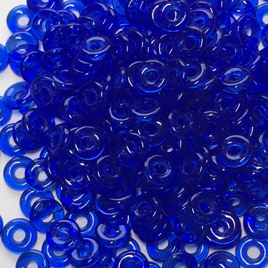Czech O Bead 3.8 x 1 mm 30070 Sapphire Beads (Circle, Zero, Donut) - 5 gm