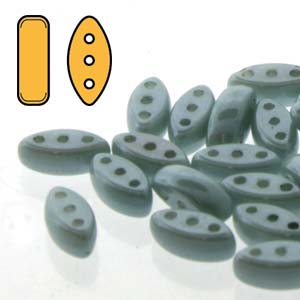 Czech Cali 3 x 8 mm 03000-14458  Chalk Green Luster Beads - 25 Beads