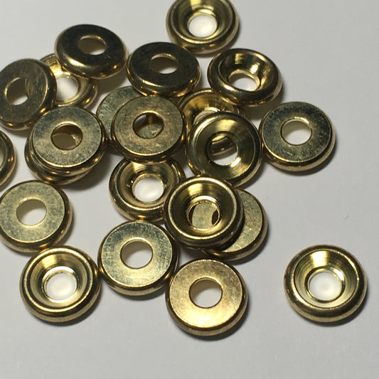 Gold Flat Bead Cap Spacer Beads, 9 x 2.25 mm, 3 mm Hole - 12 Caps/Spacers