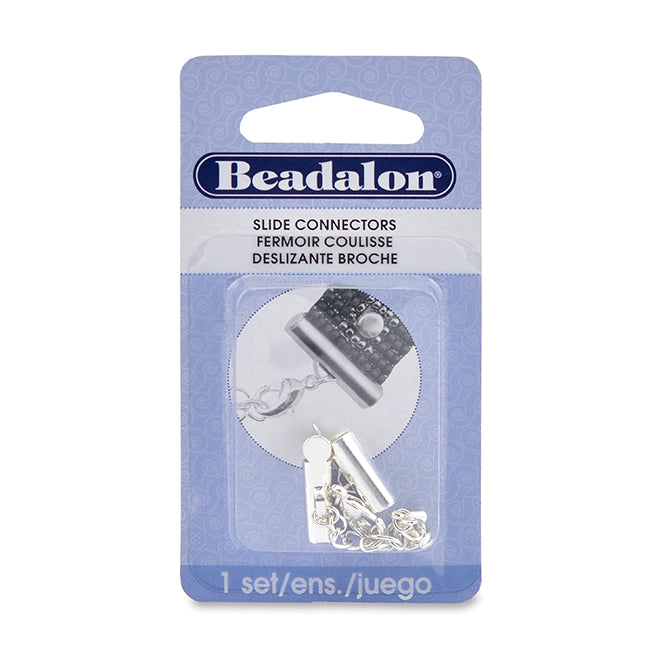 Beadalon Slide Connector, Lobster Claw - Silver, 13 mm (.51 in)
