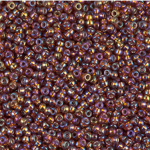 Miyuki 11-1005 11/0 rokajl Dark Topaz AB stříbrný lemovaný - 5 nebo 10 g