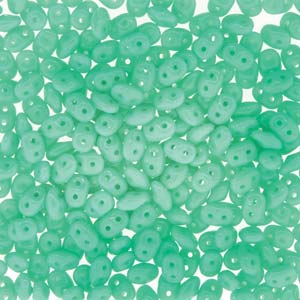 Matubo Superduo 2,5 x 5 mm 63130 Perles Vert Turquoise - 5 g