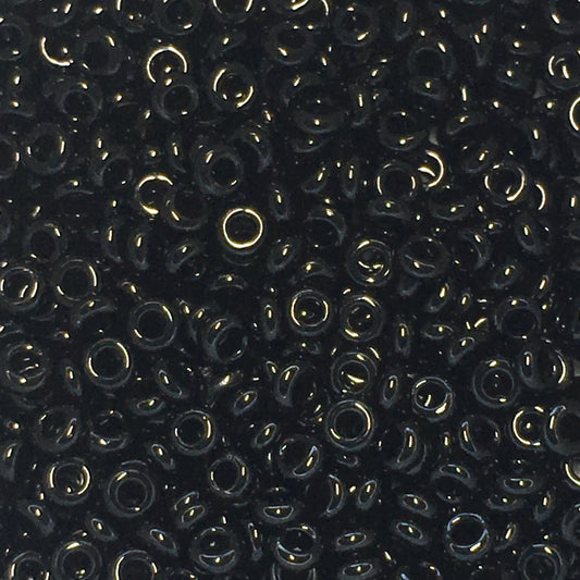 TOHO TD-11-49  11/0 Opaque Jet Black Demi Beads, 5 gm