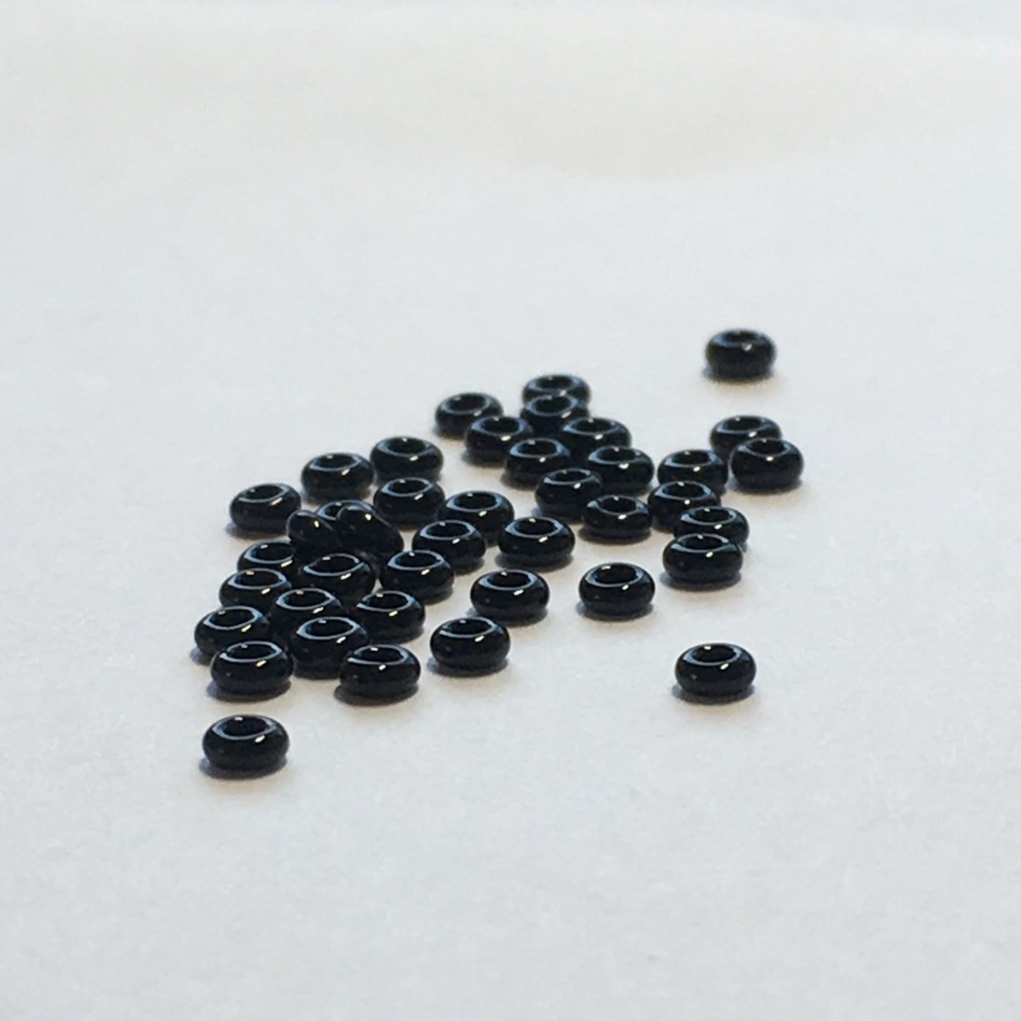 TOHO TD-11-49  11/0 Opaque Jet Black Demi Beads, 5 gm