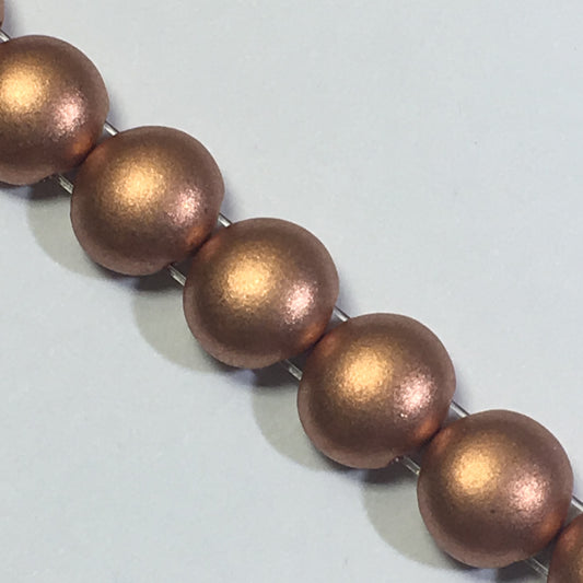 Czech Candy 8 mm 02010-01770 Crystal Vintage Copper Beads - 20 Beads