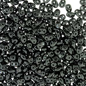 Matubo Superduo 2,5 x 5 mm 23980 Jet Black Beads – 5 g