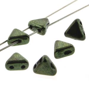Kheops Par Puca 23980-14495 Metallic Green Beads, 6 mm, 5 gm
